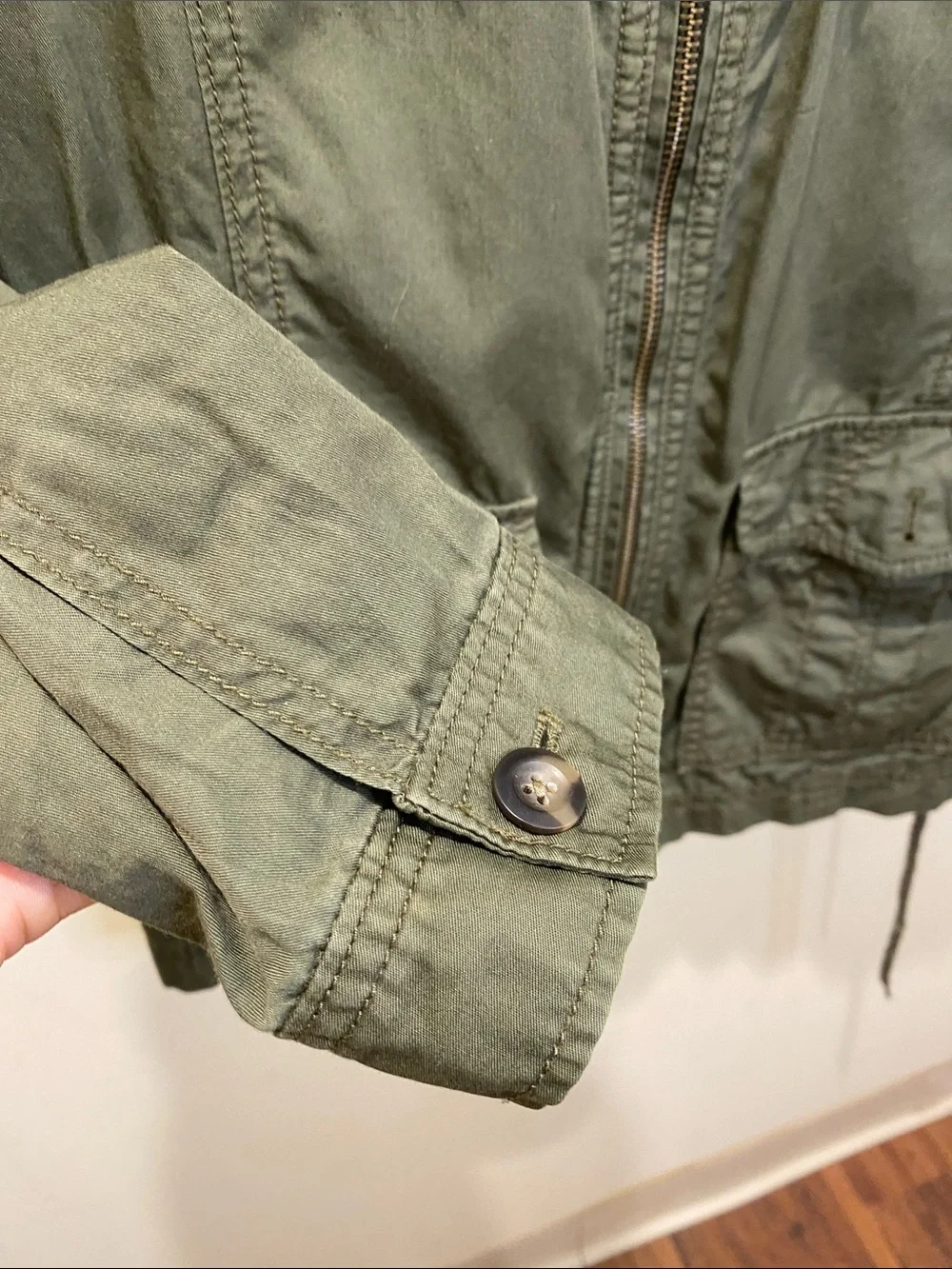 Express Olive Green Military Field Jacket Sz M